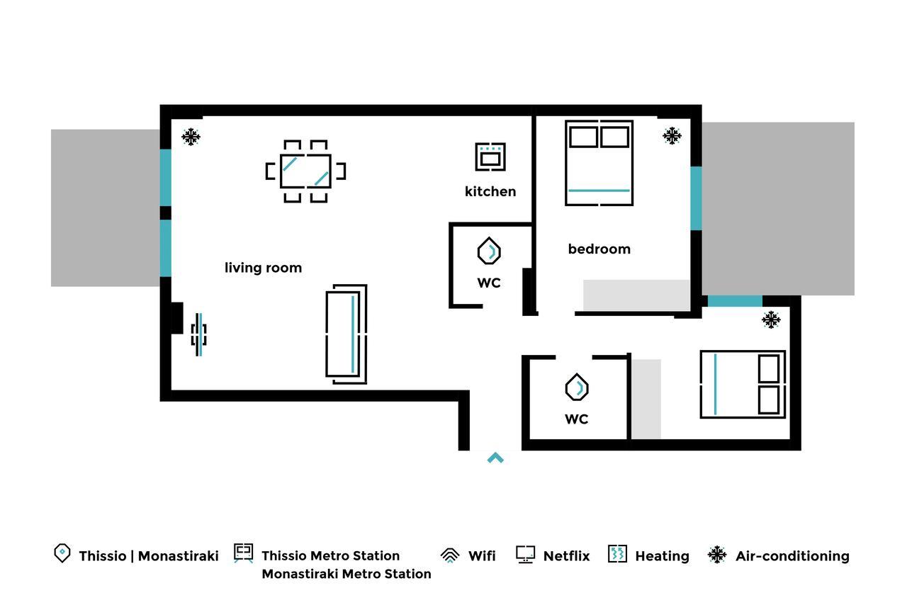 Stylish And Spacious 2Bd - Thiseio By Upstreet Афіни Екстер'єр фото